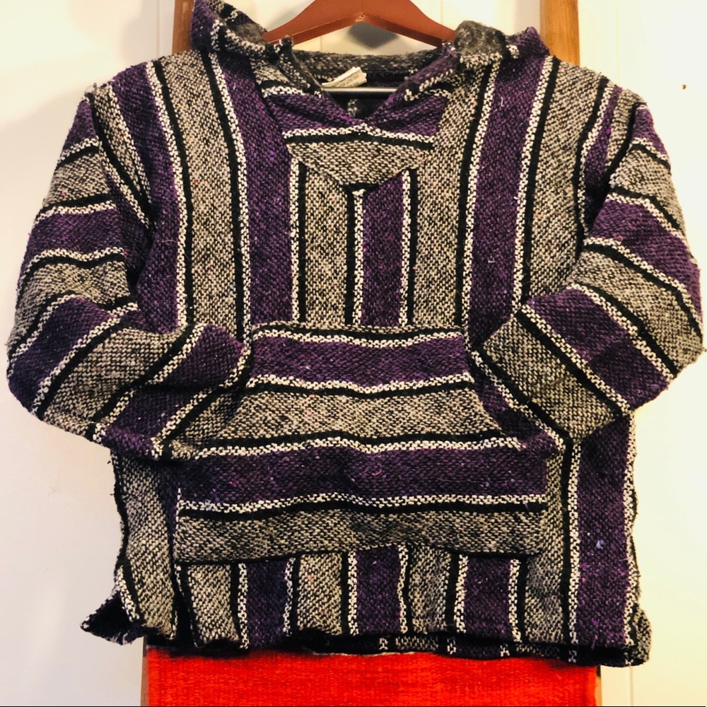 🏝Baja Drug Rug Hoodie Sweater Purple💜